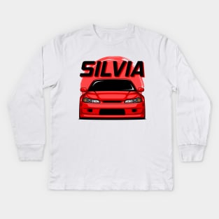 Silvia S15 Red Kids Long Sleeve T-Shirt